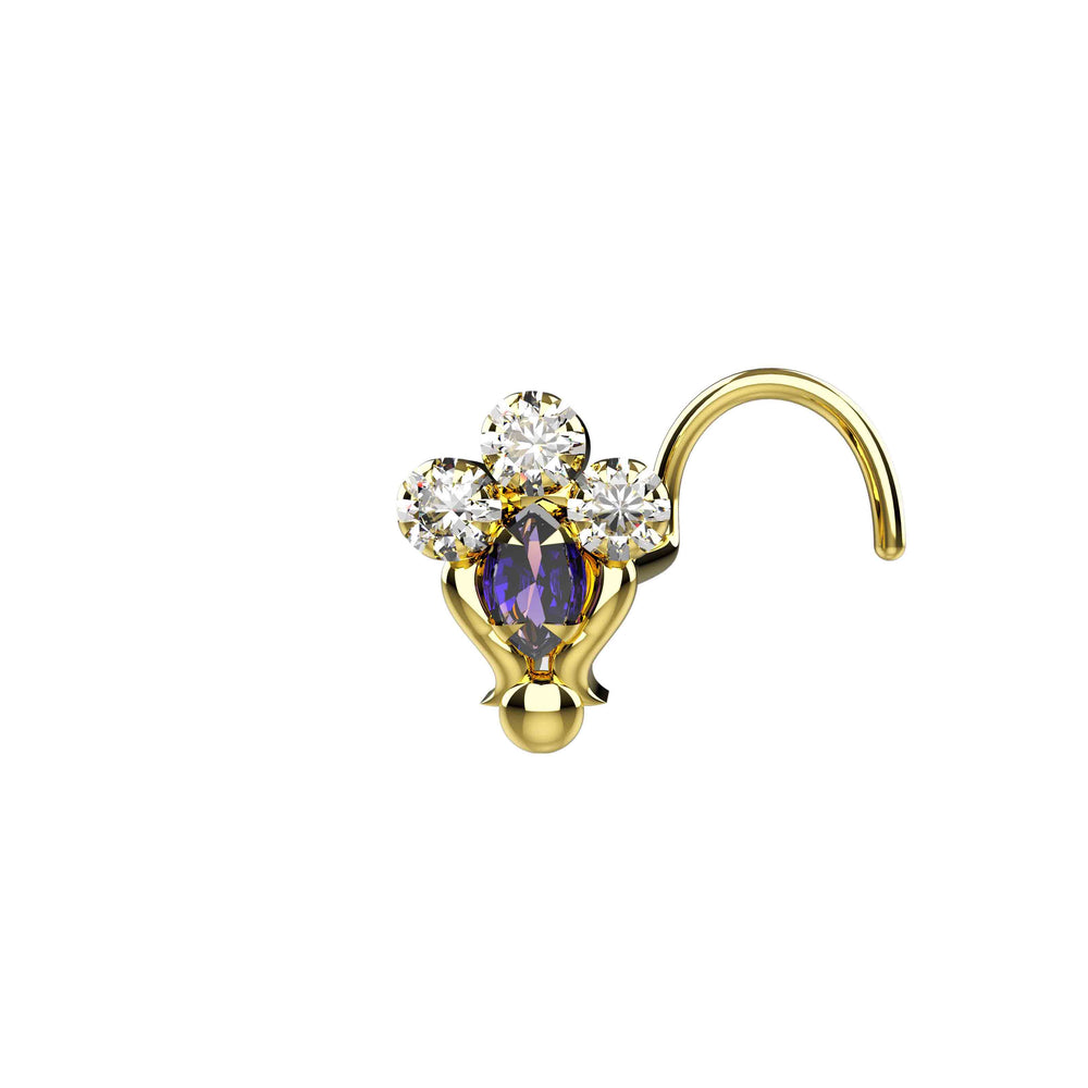 14k gold nose ring