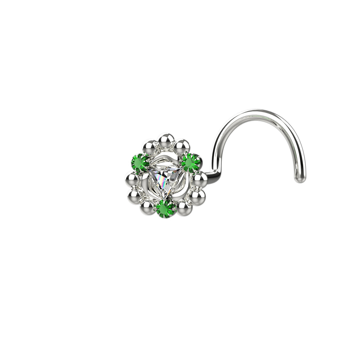 l shape silver nose trendy piercing