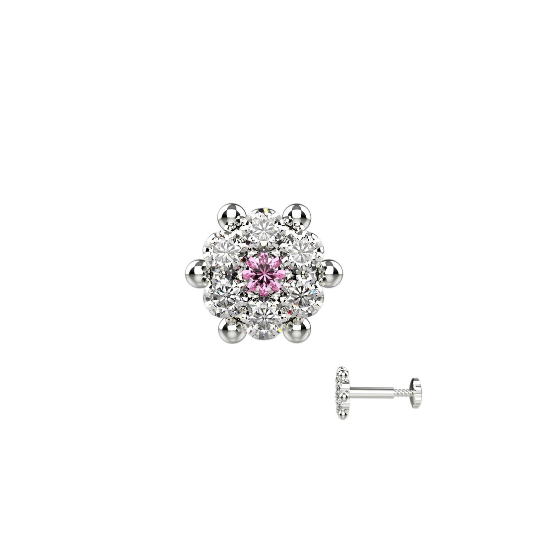 Elegant silver nose ring for women
