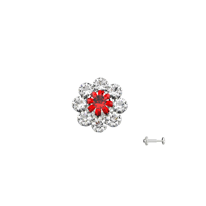 20G nose ring with back screw