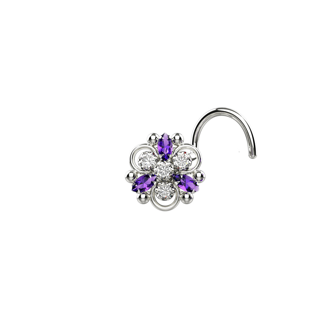 amethyst sapphire nose rings