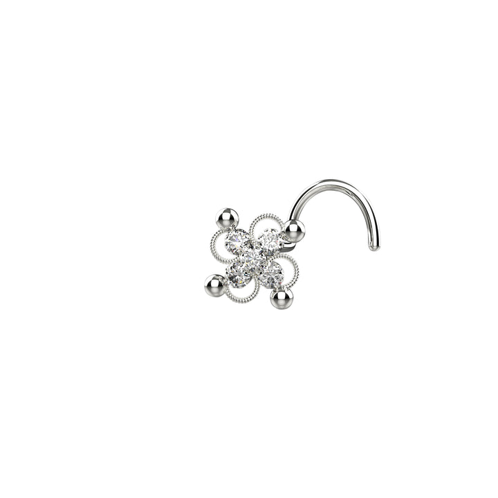 Unique artisan silver nose studs