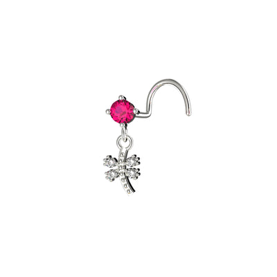 silver dragonfly nose piercing stud