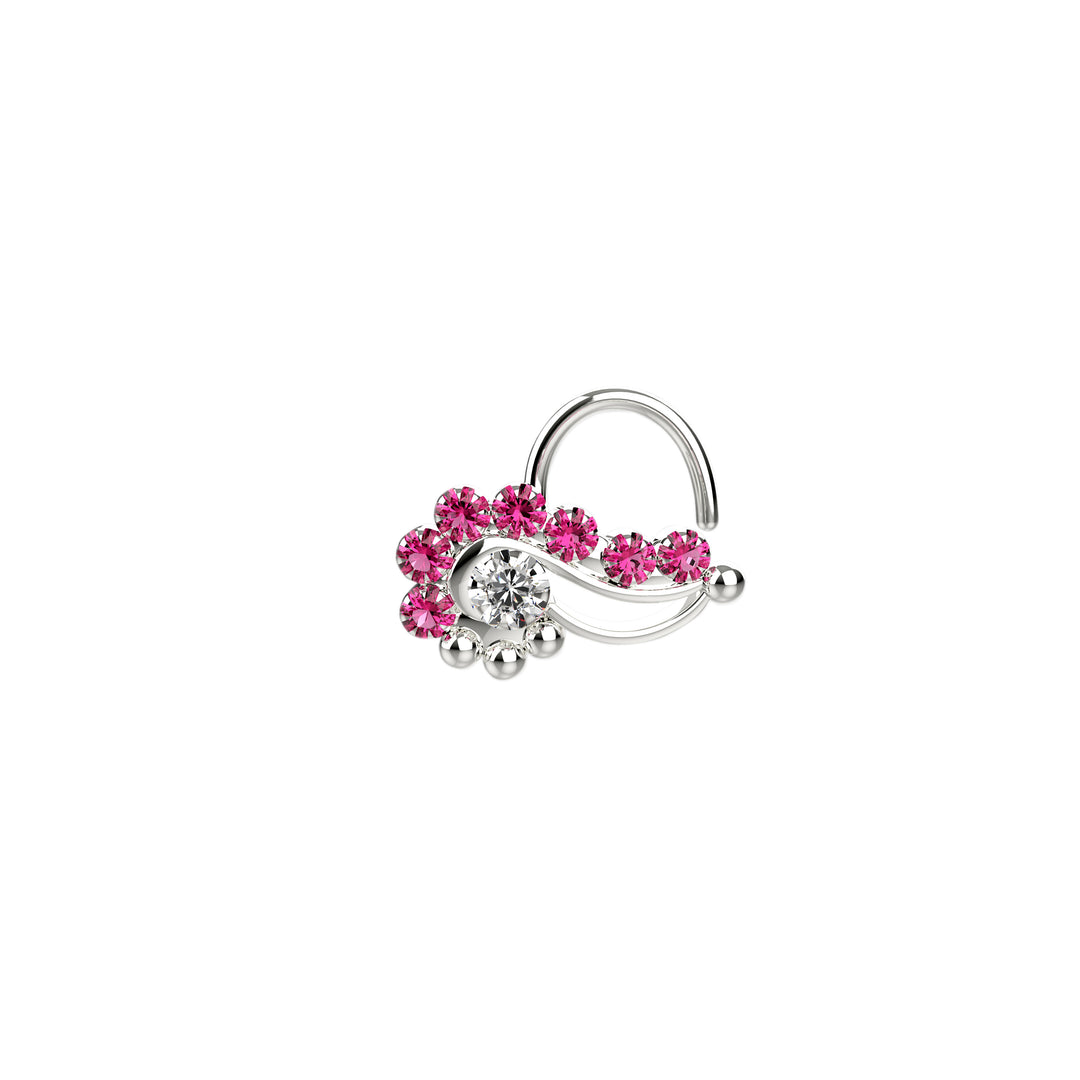 Eye-catching nose hoops silver