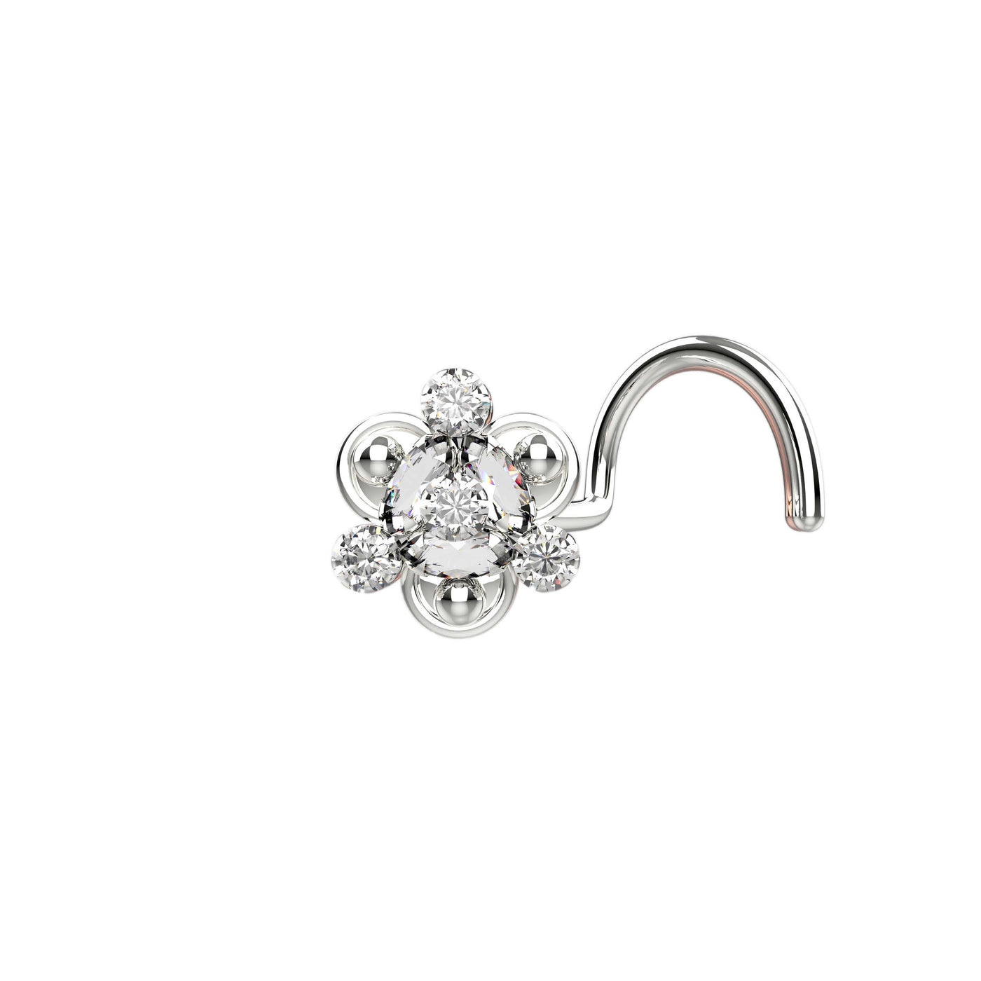 Dainty silver nose studs