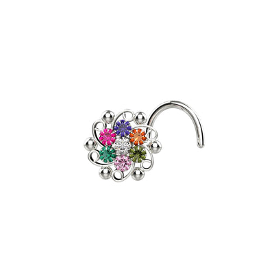 latest piercing silver nose jewelry studs