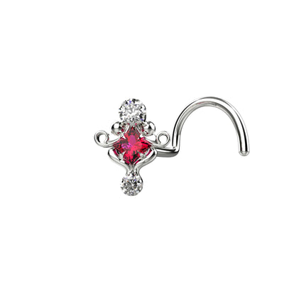 Sterling silver stud nose rings