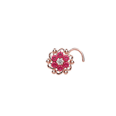 Nose Piercing Gold Silver Rose Gold Black Platings Available
