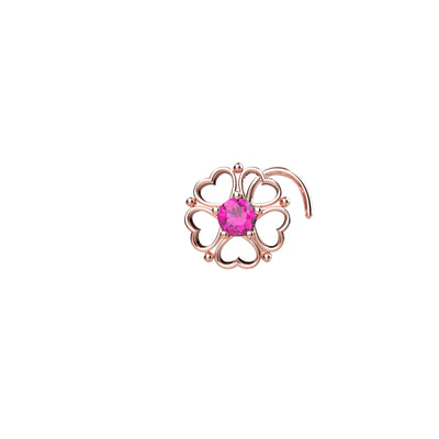 Gold Plated Flower nose ring jewelry