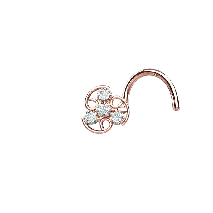 gold nose stud diamond