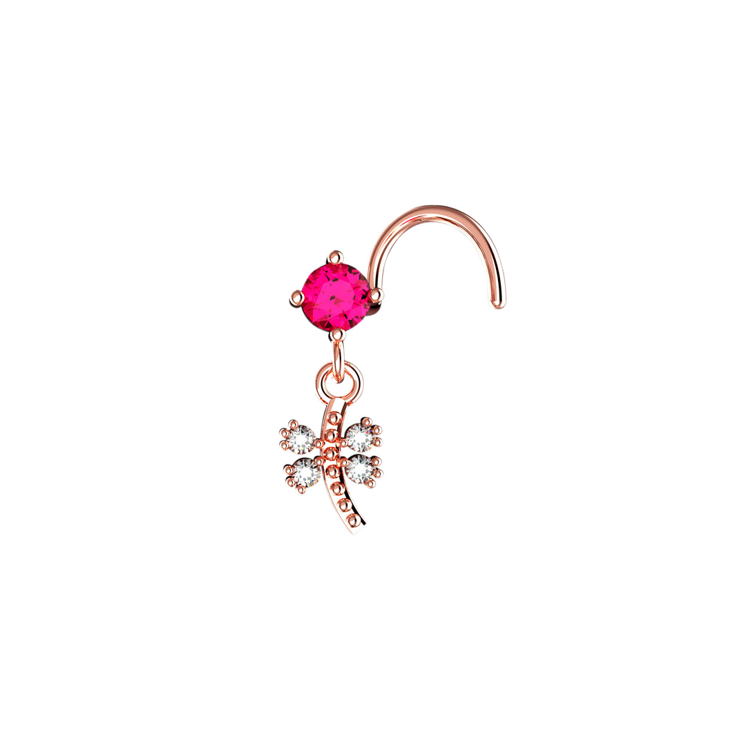 wire gauge rose gold nose ring hoop