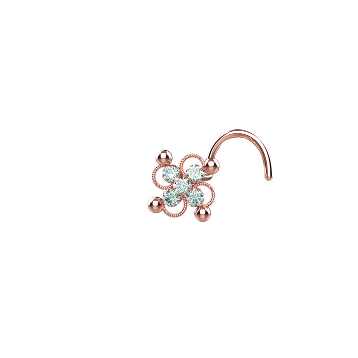 Boho artisan rose gold nose rings