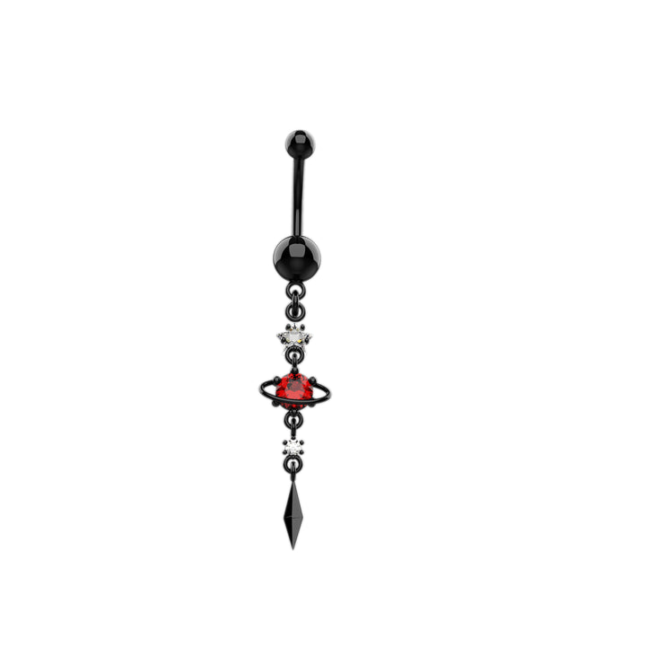 Ruby Gems Celestial Belly Button Ring Jewelry