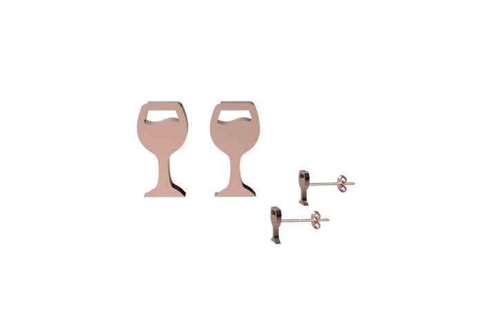 Wine Glass Earrings – Fun Earring Studs for Women