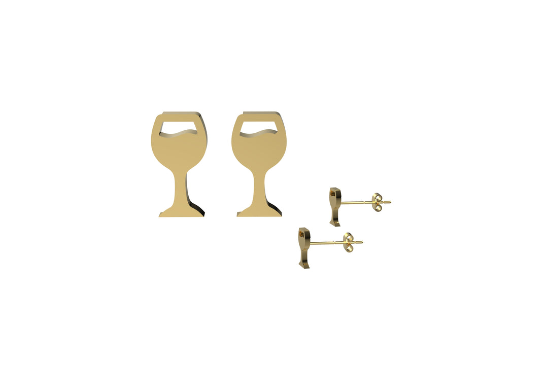Wine Glass Earrings – Fun Earring Studs for Women