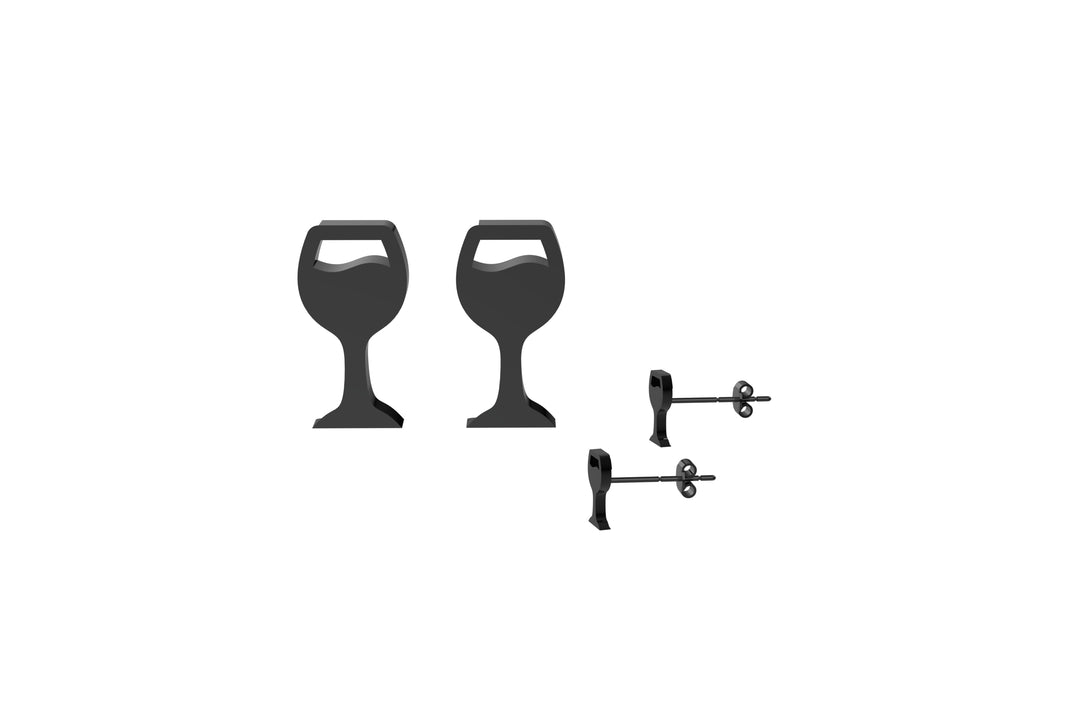 Wine Glass Earrings – Fun Earring Studs for Women