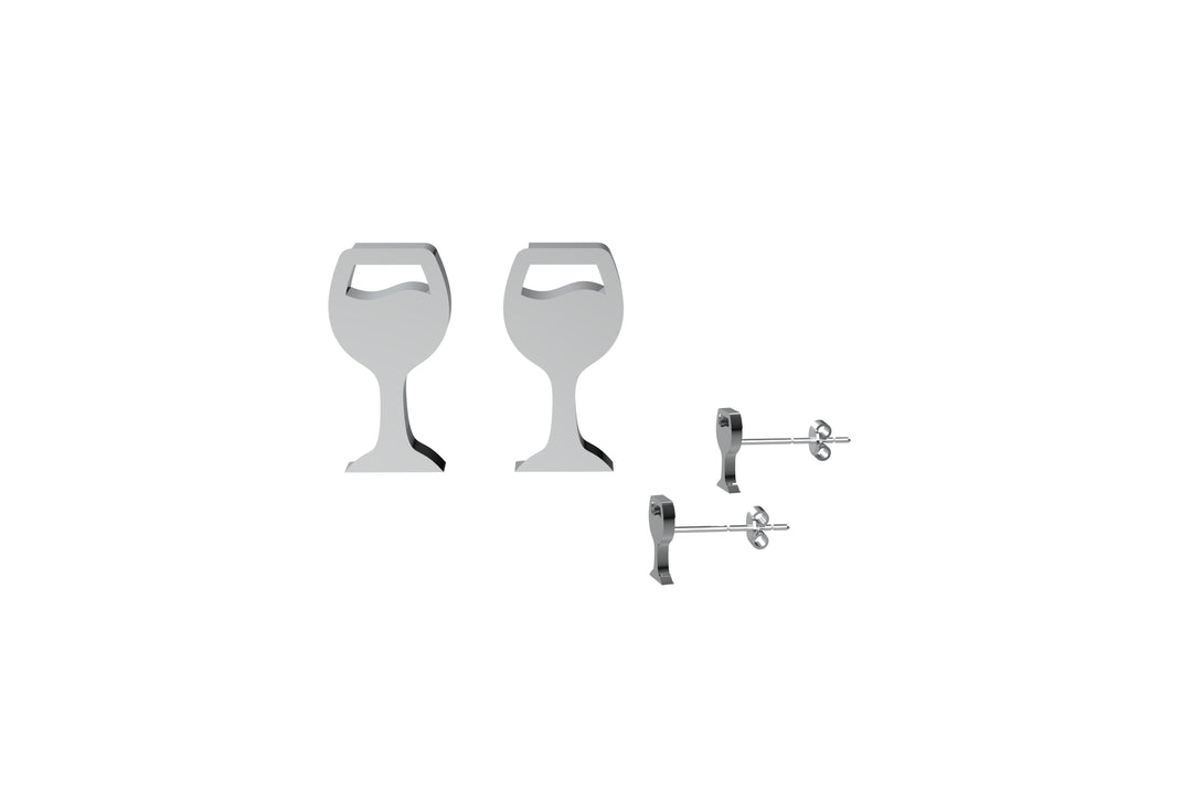 Wine Glass Earrings – Fun Earring Studs for Women