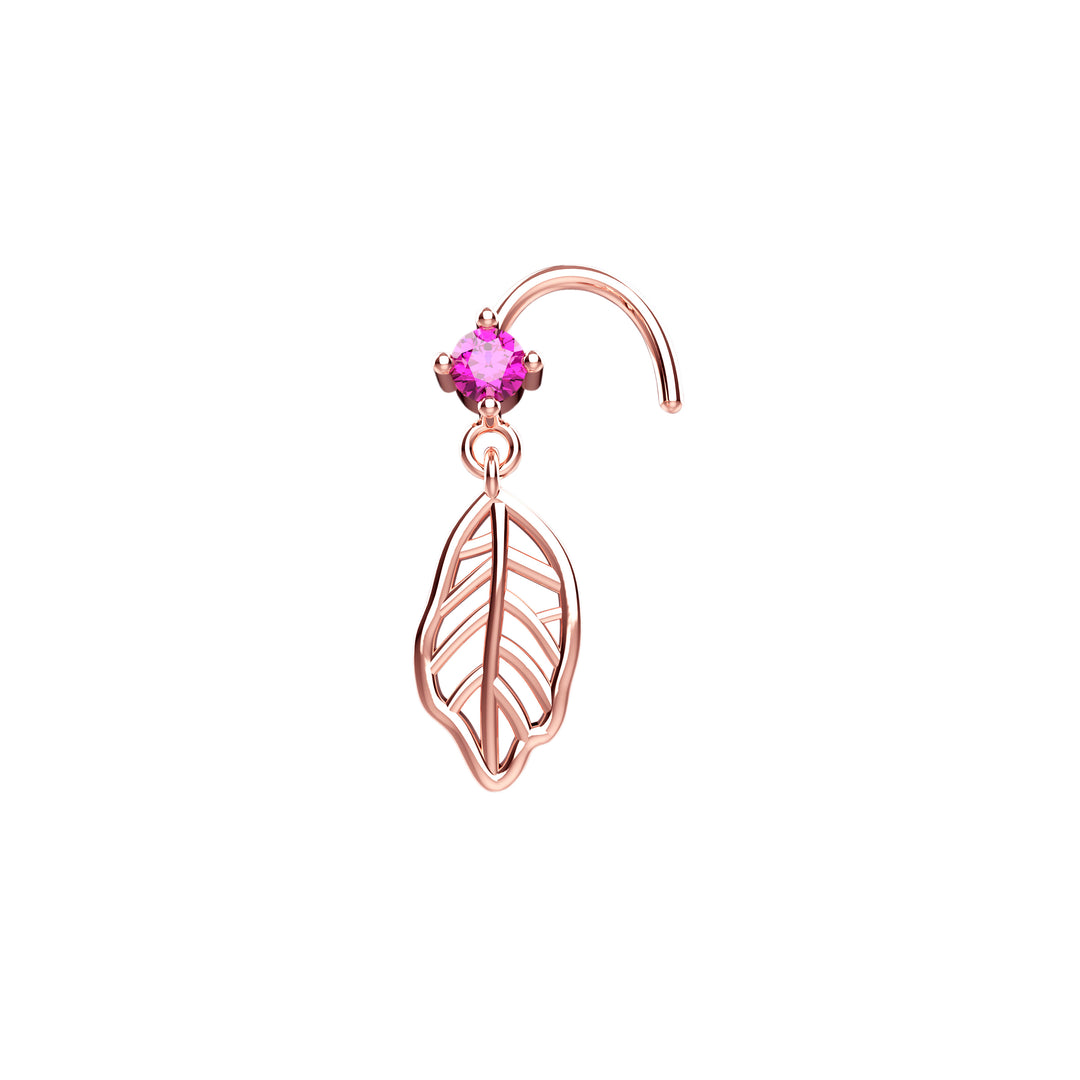 Leaf Dangle Nose Stud