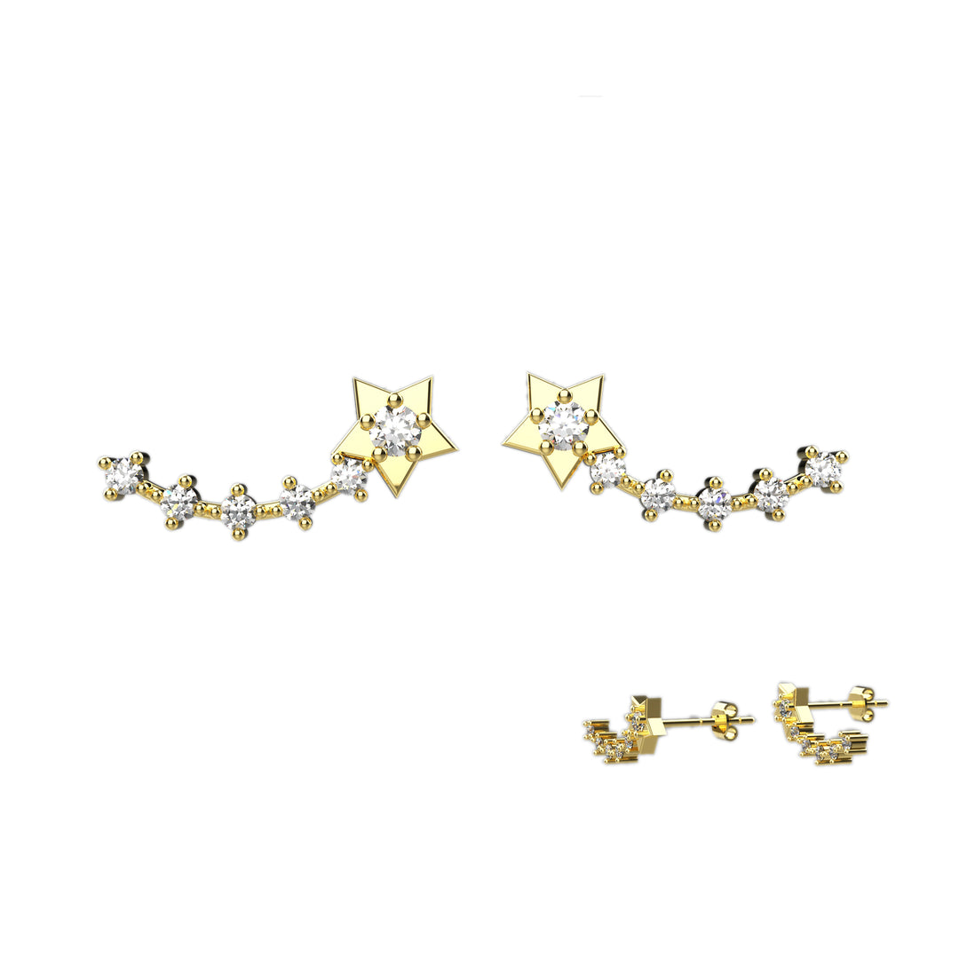 Geometrical Ear Crawlers Studs