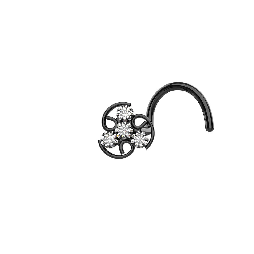 flower nose ring stud