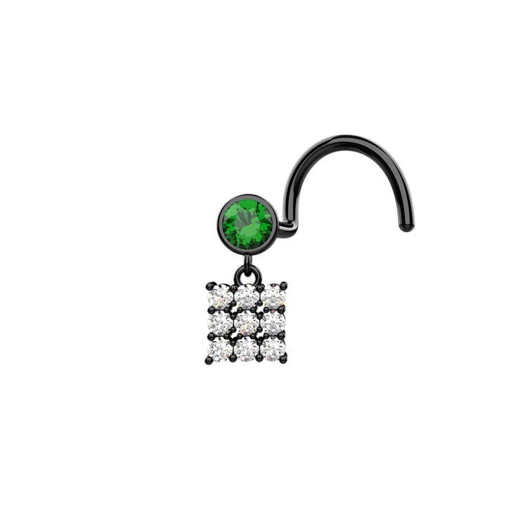 Small emerald nose jewelry