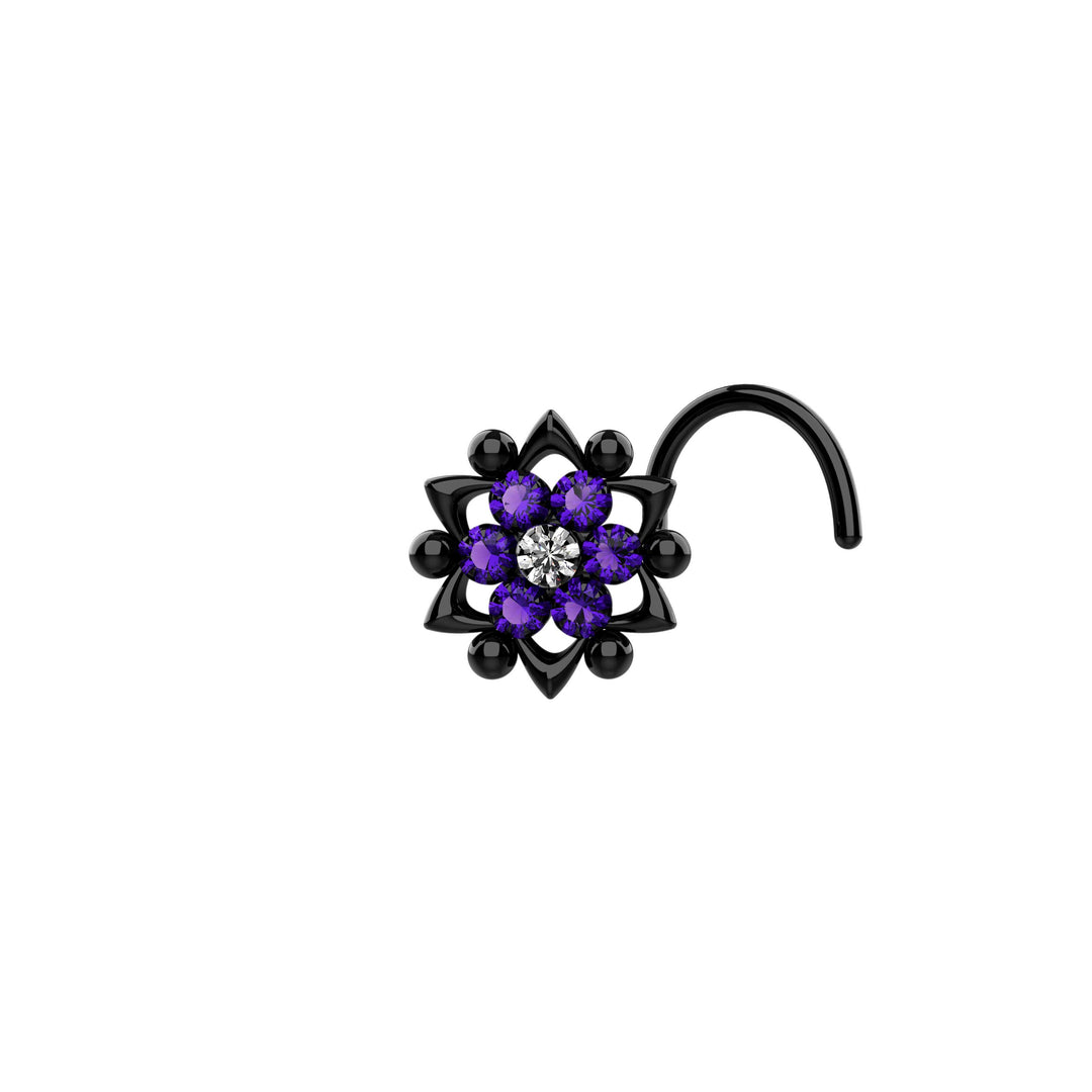 Boho artisan nose rings black 