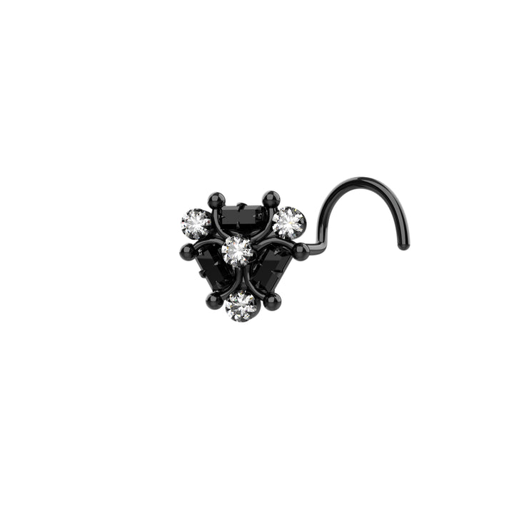 black diamond nose jewelry stud