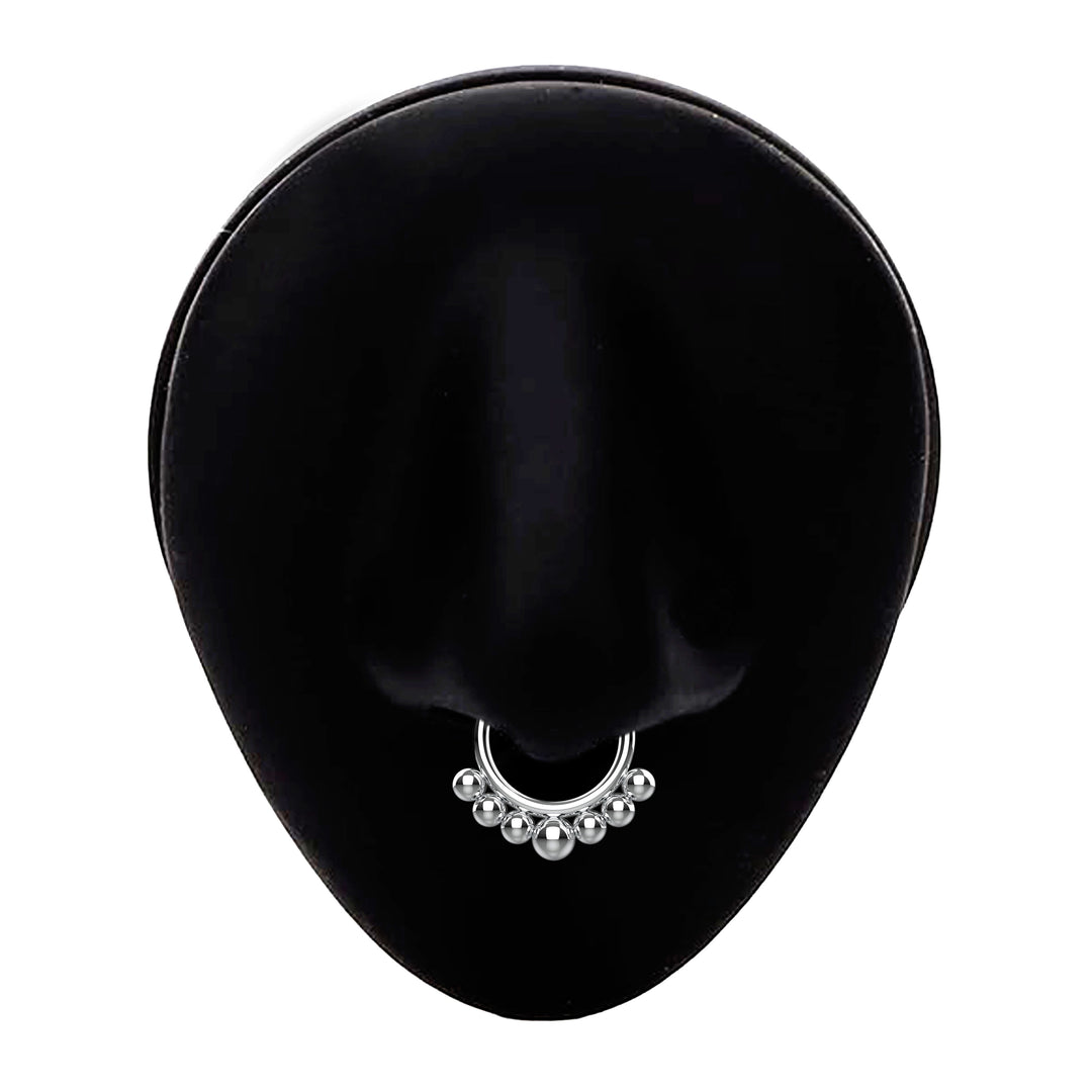 easy closure septum clicker ring - stylish spiral nose piercing jewelry
