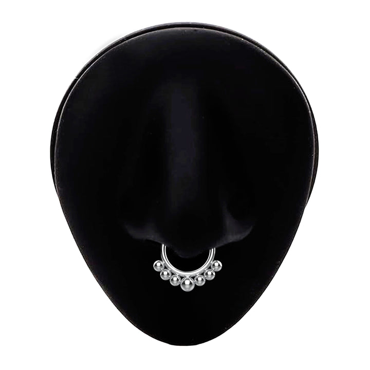 easy closure septum clicker ring - stylish spiral nose piercing jewelry