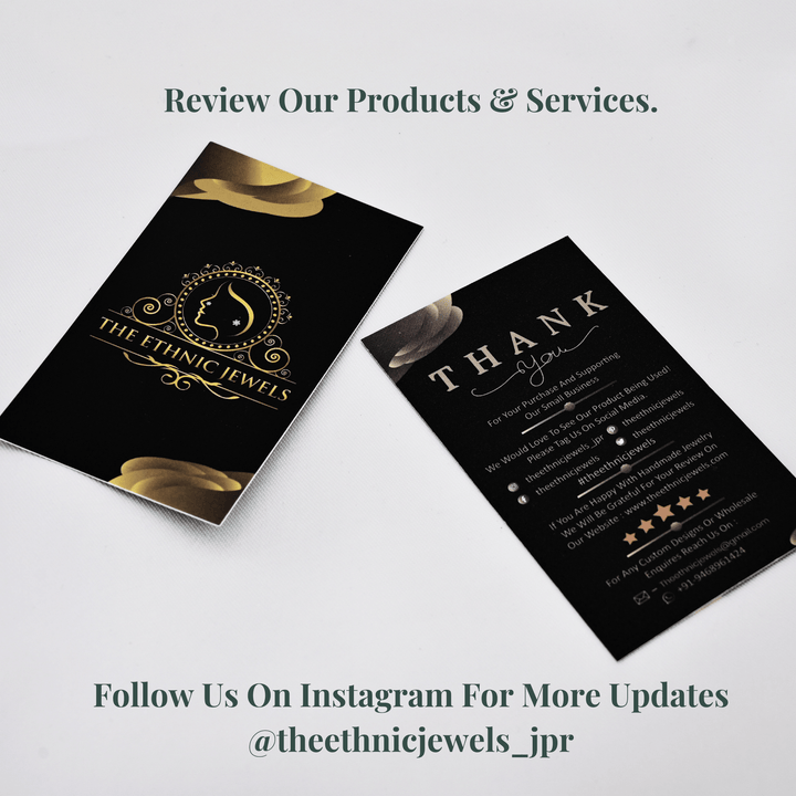 The ethnic jewels brand tags.