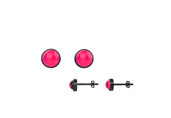 5mm Ruby Gems Gold Stud Earrings for Women