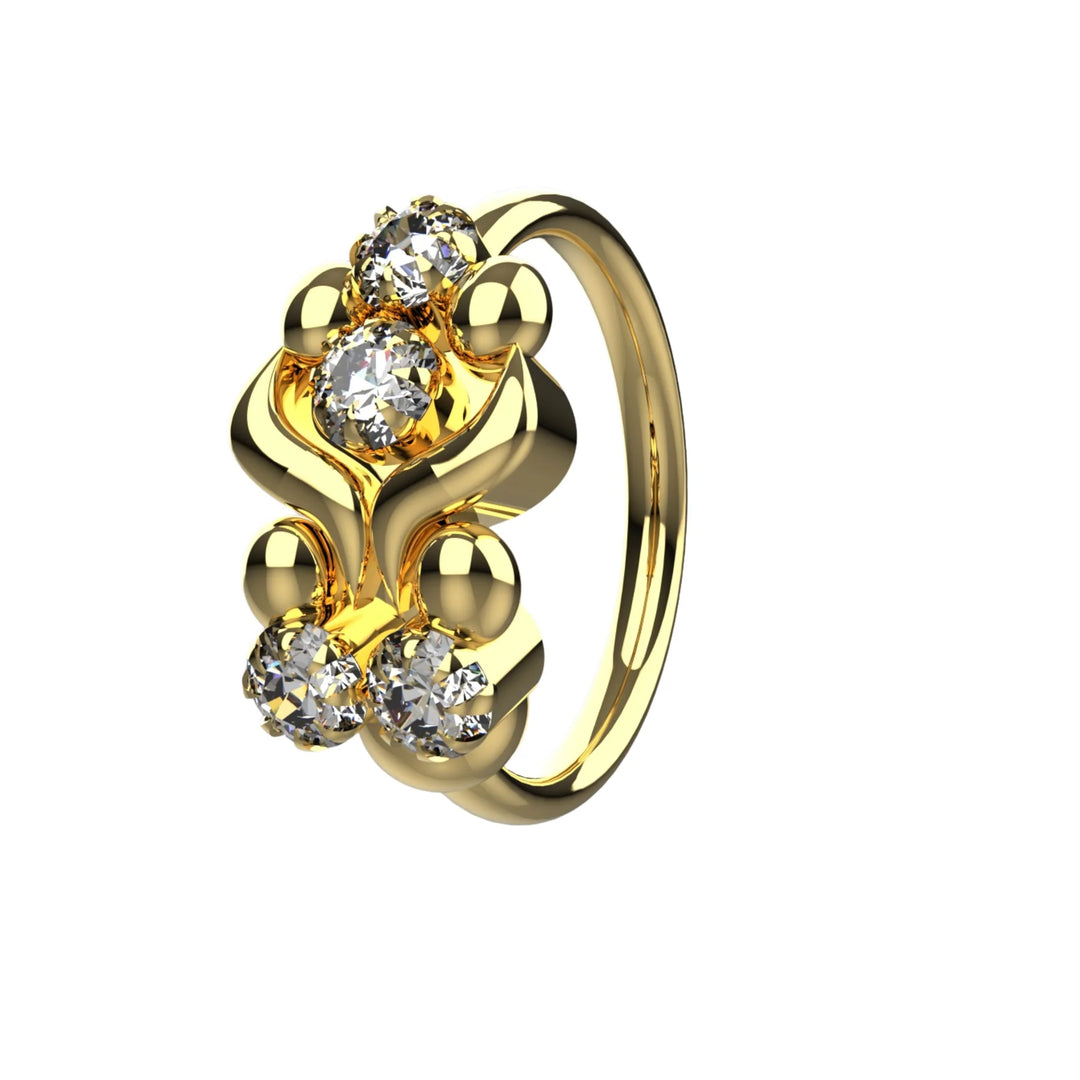 Dangle Nose Ring Hoop – Elegant Gold Nose Piercing Jewelry