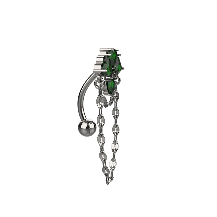 Floating belly button ring – minimal style