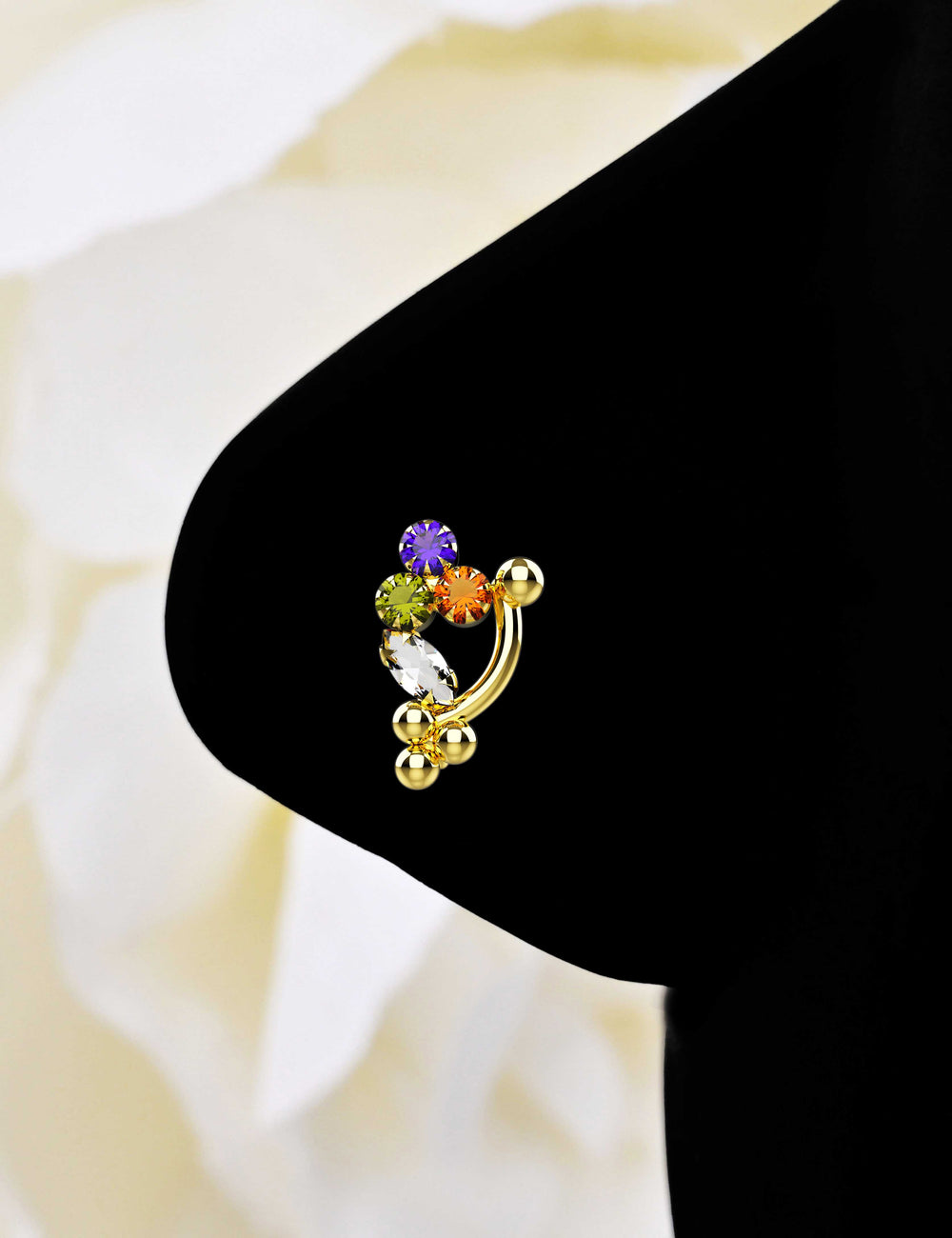 14K gold nose ring – classic and stylish