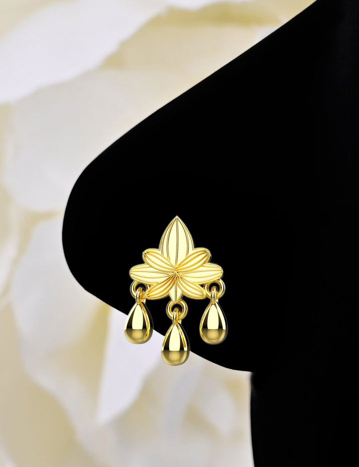 Dangle nose ring stud – stylish nose piercing jewelry