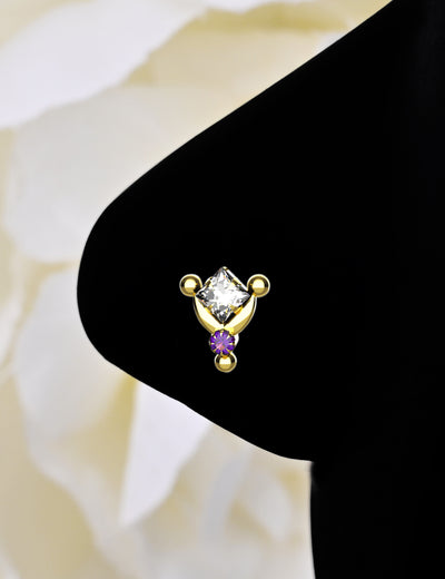 Small Crown Nose Stud