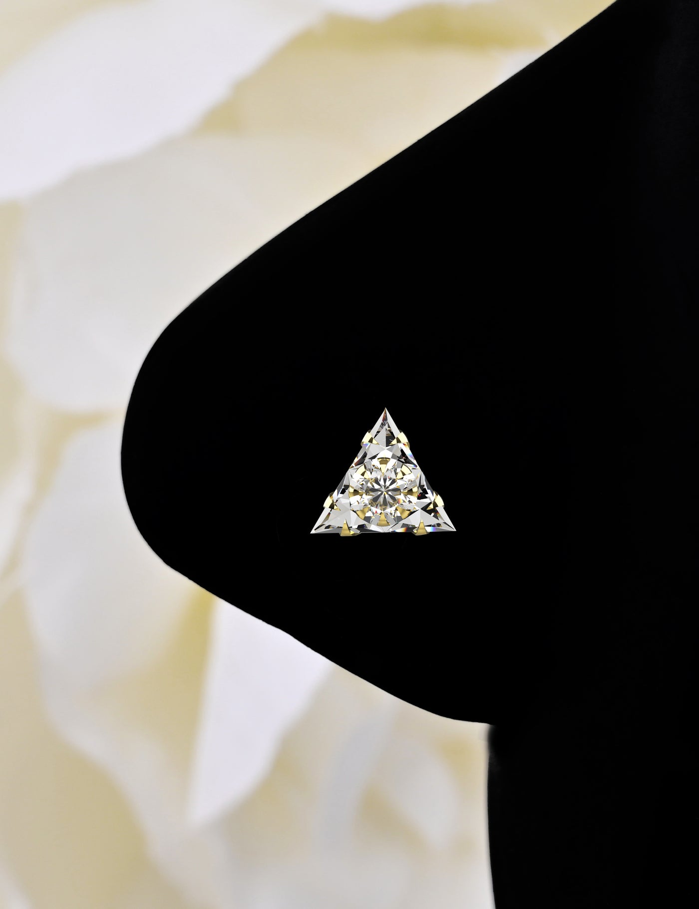triangle shape nose pierced jewelry