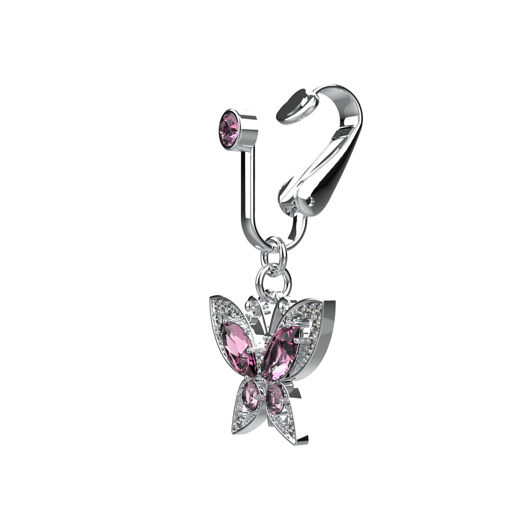 Adjustable clip belly ring – easy to wear