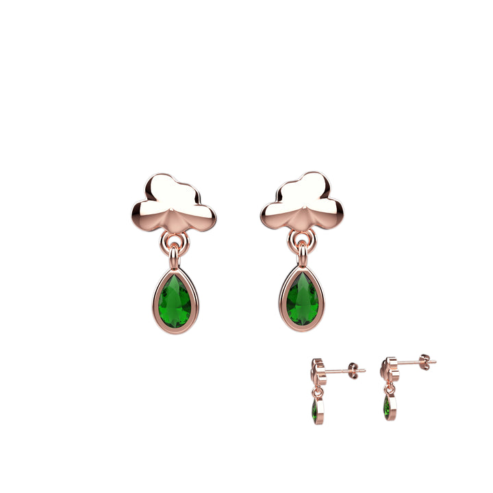 Cloud-shaped sterling silver earrings – gift for her