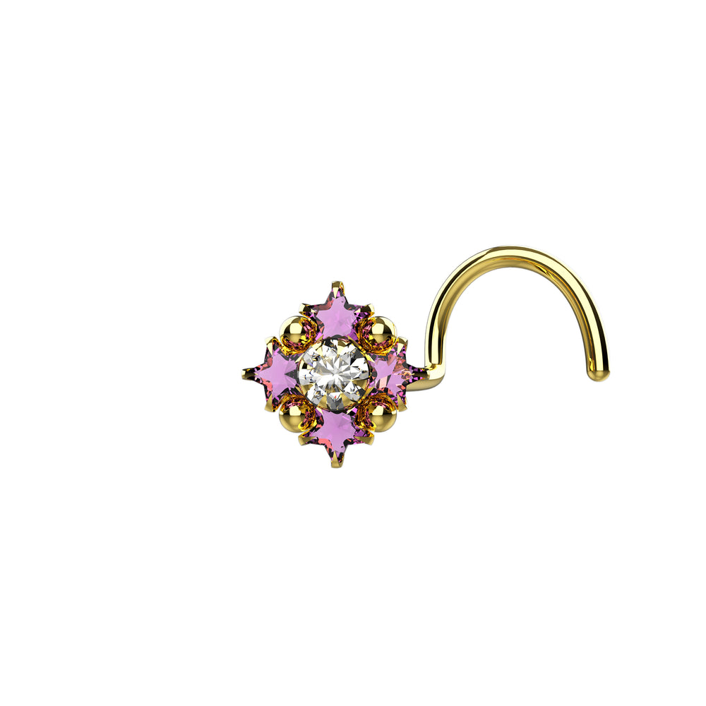 gold nose stud – delicate and timeless nose piercing design