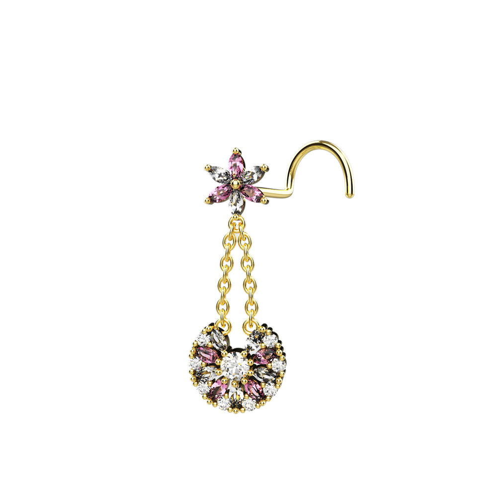 Daisy Chain Dangle Nose Stud