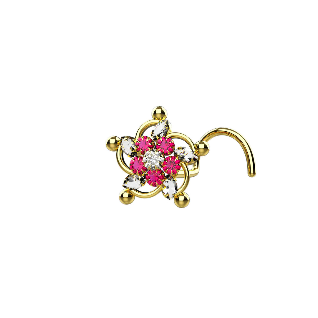 flower nose ring stud