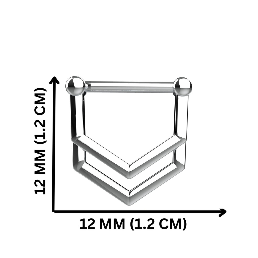 minimal septum hoop clicker - simple nose ring clicker design