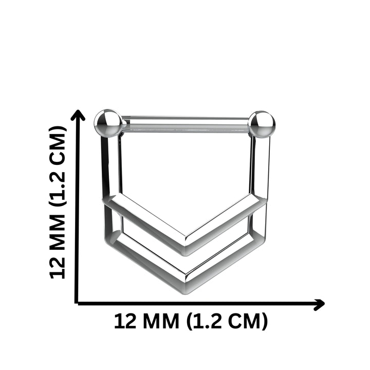 minimal septum hoop clicker - simple nose ring clicker design