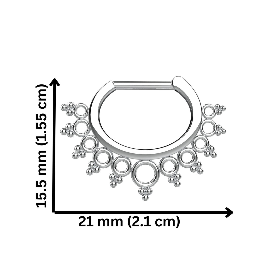 gold septum clicker nose ring for women dainty septum jewelry