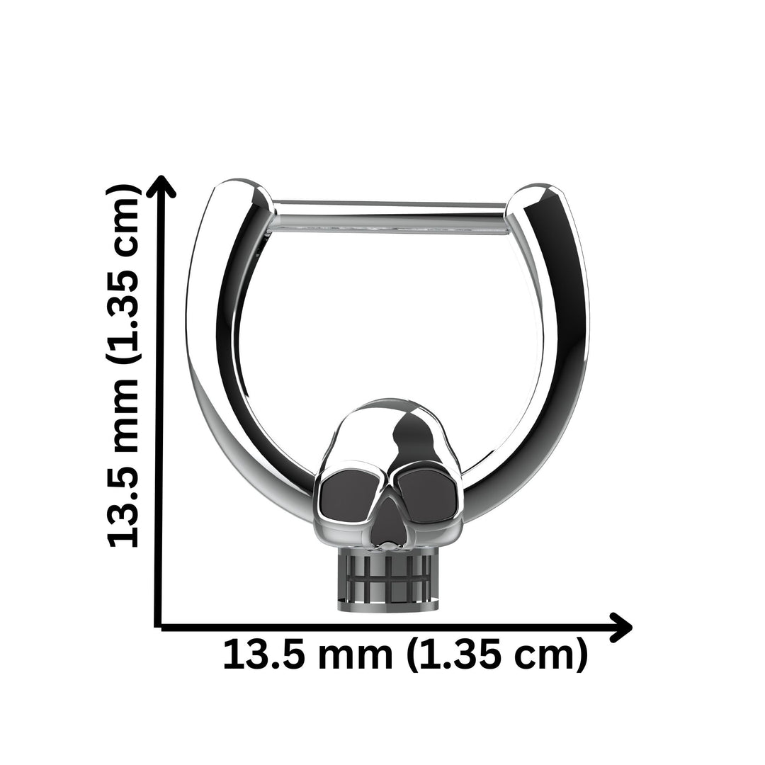 edgy nose ring skull design - tribal skull septum jewelry