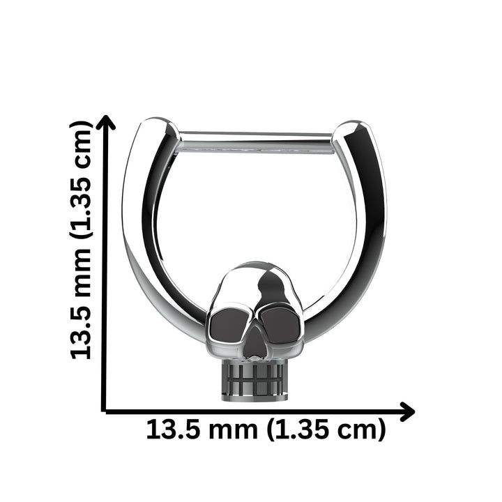 edgy nose ring skull design - tribal skull septum jewelry