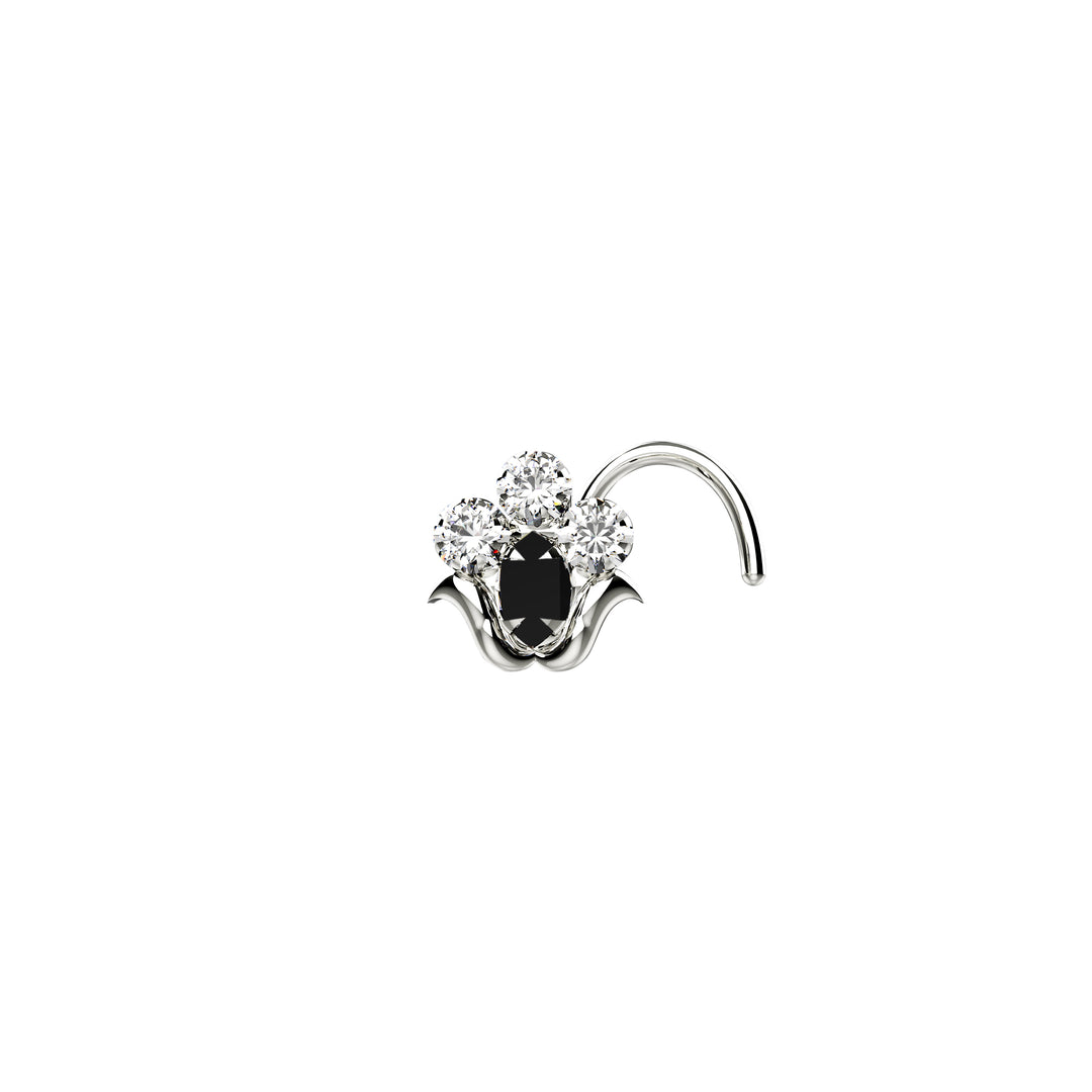 black diamond nose studs