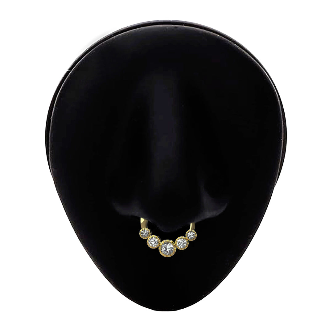 elegant gold septum rings nose piercing jewelry design