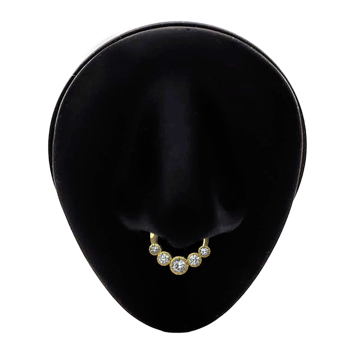 elegant gold septum rings nose piercing jewelry design